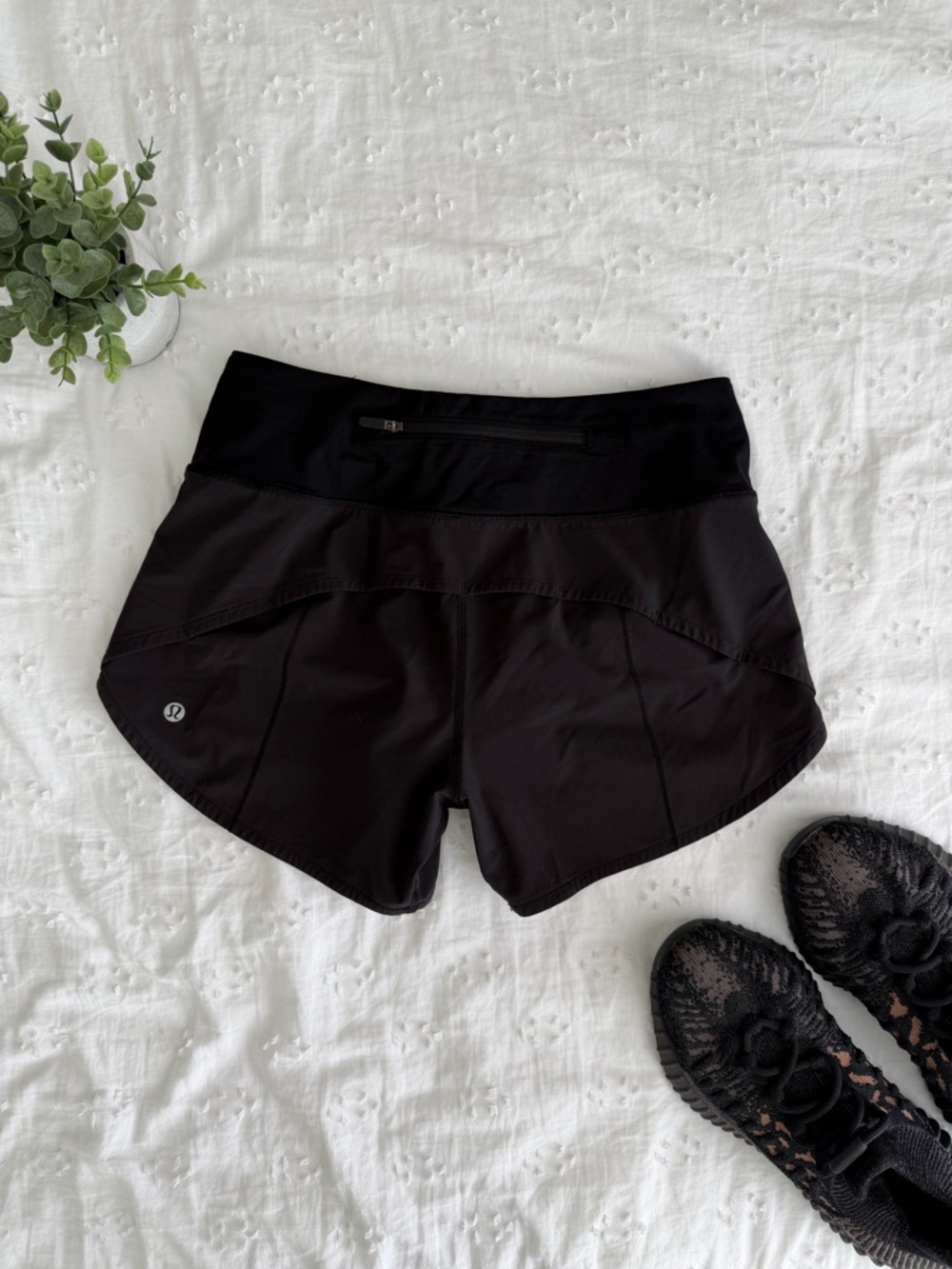 Lululemon Women's Black Running Shorts with Pocket